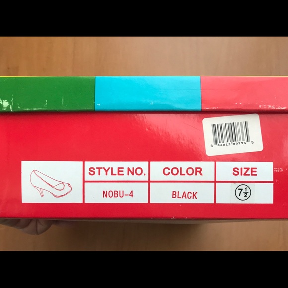 New Miss Me Black 4-1/2 inch open toe pumps 7.5 - Picture 7 of 7